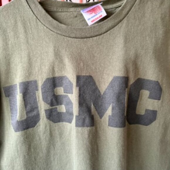USMC Marine Spirit Medium Olive Green T-Shirt NWOT - Picture 2 of 5